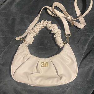 Steve Madden Shoulder/Cross Body Purse with Zipper Pocket- Beige/Off White/Creme
